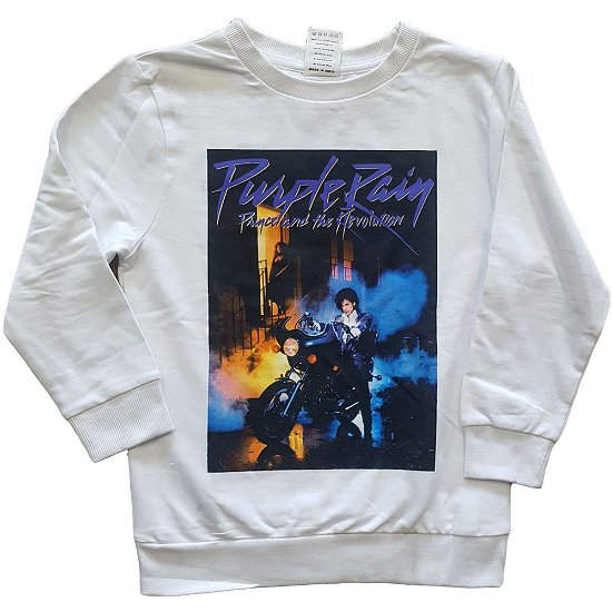 Cover for Prince · Prince Kids Sweatshirt: Purple Rain (3-4 Years) (Bekleidung) [size 3-4yrs] [White - Kids edition]