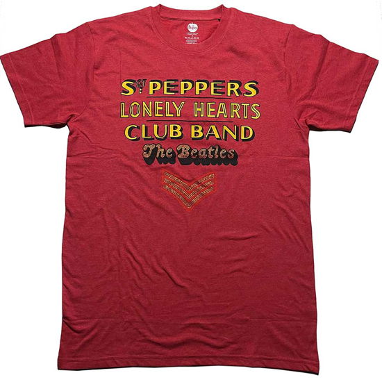 Cover for The Beatles · The Beatles Unisex T-Shirt: Sgt Pepper Stacked Crystals (Embellished) (T-shirt) [size S]