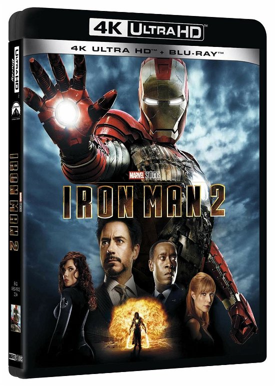Cover for Ac/dc,paul Bettany,don Cheadle,john Debney,robert Downey Jr,jon Favreau,samuel L. Jackson,scarlett Johansson,kate Mara,gwyneth Paltrow,mickey Rourke · Iron Man 2 (Blu-ray 4k Ultra Hd+blu-ray) (Blu-ray) (2019)