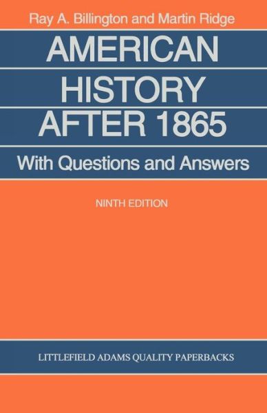 Cover for Ray A. Billington · American History After 1865: With Questions and Answers (Paperback Book) (1988)