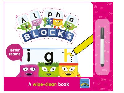 Cover for Alphablocks · Alphablocks Letter Teams: A Wipe-Clean Book - Numberblock Wipe Clean Titles (Board book) (2022)