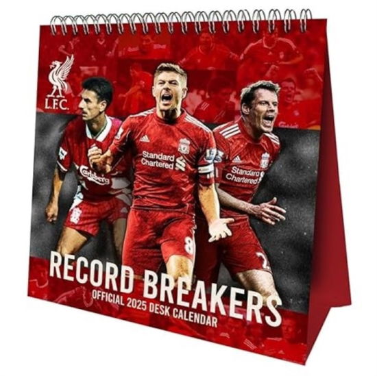 Cover for Liverpool FC Desk Easel Calendar 2025 (Calendar) (2024)