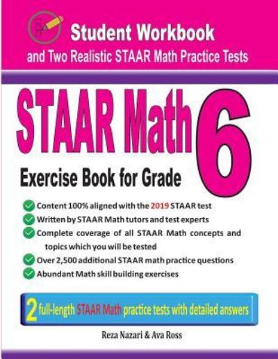 Cover for Reza Nazari · STAAR Math Exercise Book for Grade 6 (Paperback Book) (2019)