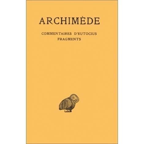 Cover for Archiméde · Oeuvres (Collection Des Universites De France Serie Grecque) (French Edition) (Paperback Book) [French edition] (2002)