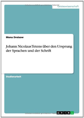Cover for Dreisow · Johann Nicolaus Tetens über den (Book) [German edition] (2014)