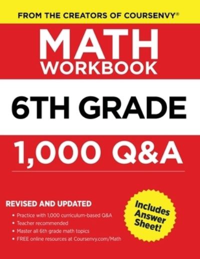 Cover for Coursenvy · 6th Grade Math Workbook (Paperback Book) (2020)