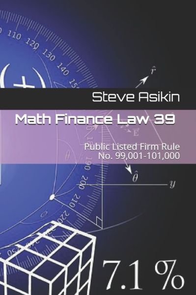 Cover for Steve Asikin · Math Finance Law 39 (Pocketbok) (2021)