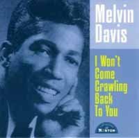 Cover for Melvin Davis · I Won't Come Crawling Back to You (7&quot;) (2018)