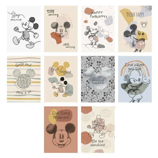 Mickey Mouse - Positivity - Set 10 Pieces (Postcards / Set Cartoline) - Disney: Pyramid - Merchandise -  - 5056480328276 - 