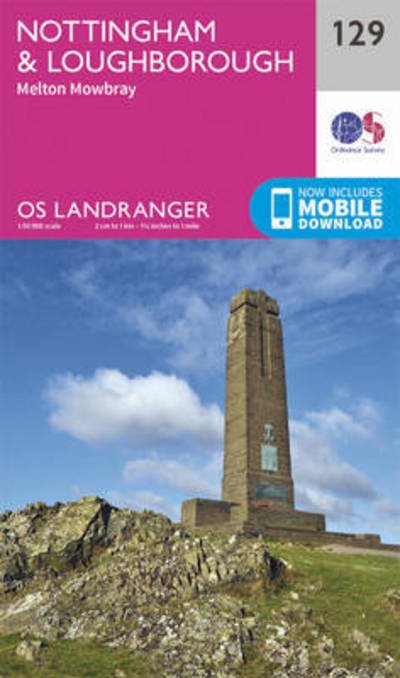 Cover for Ordnance Survey · Nottingham &amp; Loughborough, Melton Mowbray - OS Landranger Map (Landkart) [February 2016 edition] (2016)