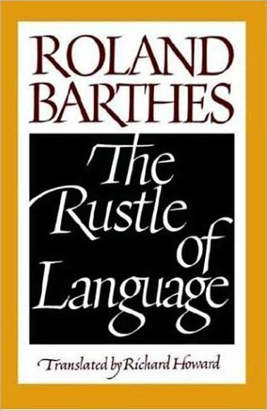 Cover for Roland Barthes · The Rustle of Language (Paperback Book) (1987)