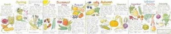 Cover for Seasonal Fruit and Vegetables Wallchart - Liz Cook Charts (Map) (2018)