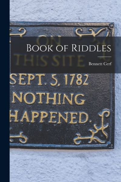 Cover for Bennett 1898-1971 Cerf · Book of Riddles (Pocketbok) (2021)