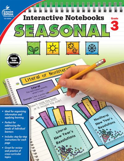 Interactive Notebooks Seasonal, Grade 3 - Carson-Dellosa Publishing - Książki - Carson-Dellosa Publishing, LLC - 9781483850276 - 12 stycznia 2019