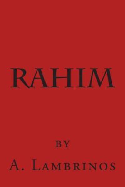 Cover for A Lambrinos · Rahim (Paperback Book) (2014)