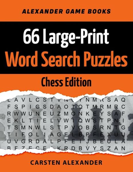 Cover for Carsten Alexander · 66 Large-Print Word Search Puzzles - Chess Edition (Paperback Book) (2019)