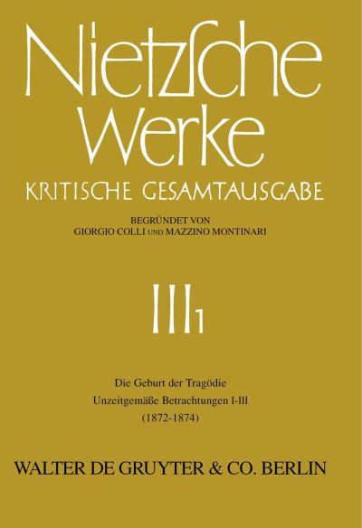 Cover for Friedrich Nietzsche · Nietzsche Werke (Hardcover Book) (1972)