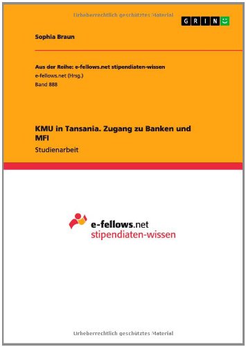 Cover for Braun · KMU in Tansania. Zugang zu Banken (Book) [German edition] (2014)