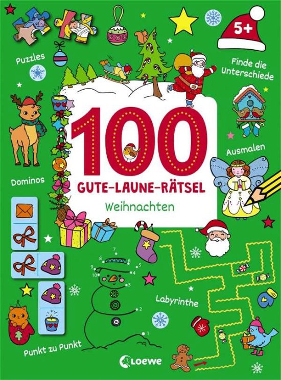 Cover for 100 Gute-laune-rätsel · 100 Gute-Laune-Rätsel - Weihnachten (Bog)