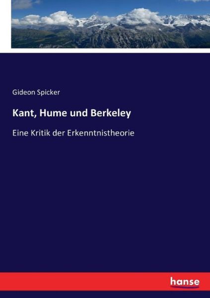 Cover for Spicker · Kant, Hume und Berkeley (Book) (2016)