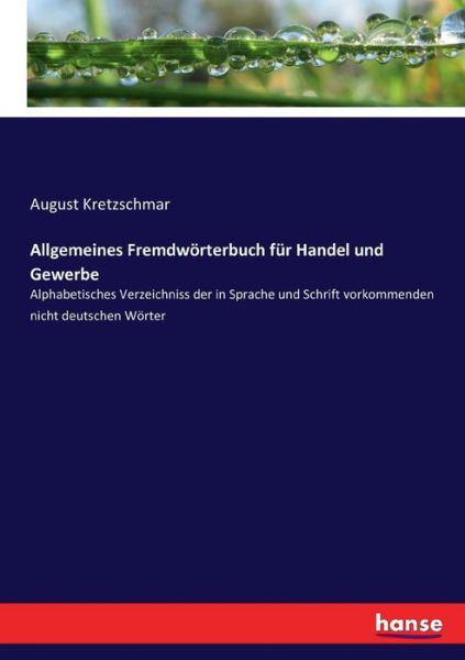 Cover for Kretzschmar · Allgemeines Fremdwörterbuch (Book) (2017)