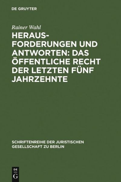 Cover for R. Wahl · Herausforderungen und Antworten (Book) (2006)