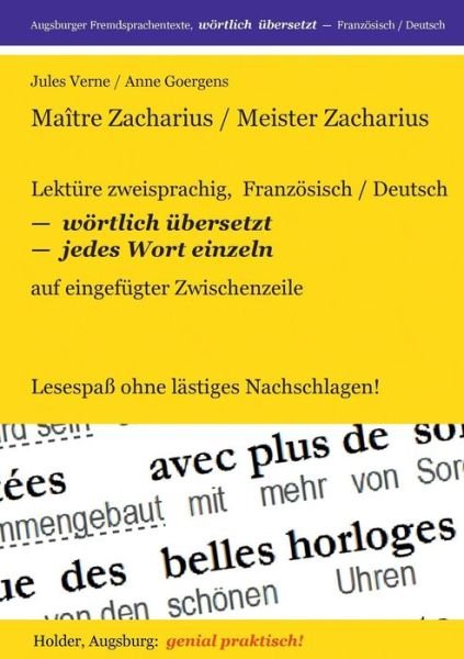 Cover for Anne Goergens · Maitre Zacharius / Meister Zacharius (Paperback Book) (2015)