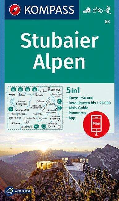 Cover for Mair-Dumont / Kompass · Kompass Wanderkarte: Stubaier Alpen (Inbunden Bok) (2018)