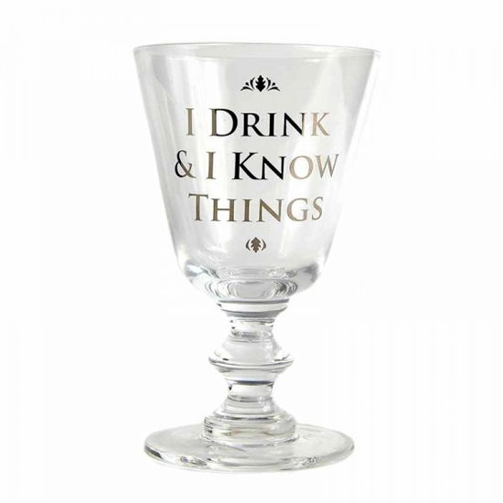 Drink And Know Things - Game of Thrones - Produtos - HALF MOON BAY - 5055453452277 - 1 de dezembro de 2019