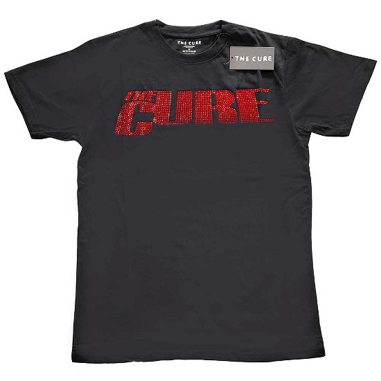 The Cure Unisex T-Shirt: Logo (Embellished) - The Cure - Merchandise -  - 5056561022277 - 