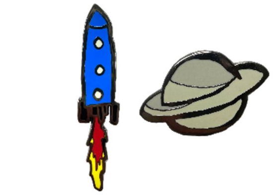 Rocket & Planet Pin Badge Set -  - Merchandise - Pawprint Family - 5060769430277 - May 3, 2023