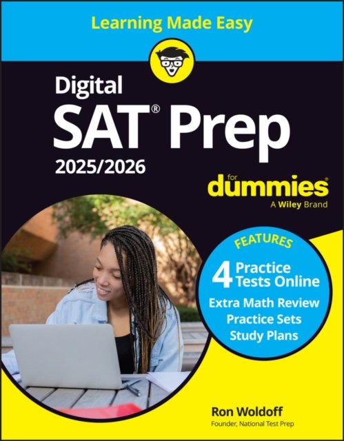 Cover for Woldoff, Ron (National Test Prep) · Digital SAT Prep 2025/2026 For Dummies: Book + 4 Practice Tests + Flashcards Online (Pocketbok) (2024)