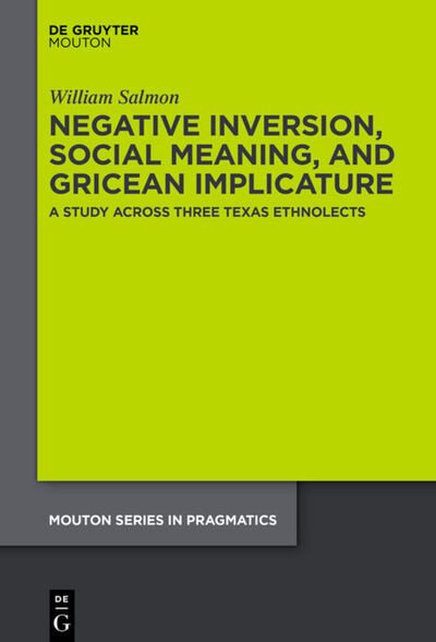 Cover for Salmon · Negative Inversion, Social Meani (Book) (2020)