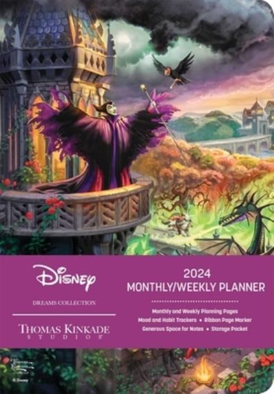 Disney Dreams Collection by Thomas Kinkade Studios 12-Month 2024 Monthly / Weekly Planner Calendar: Maleficent - Thomas Kinkade Studios - Marchandise - Andrews McMeel Publishing - 9781524884277 - 5 septembre 2023