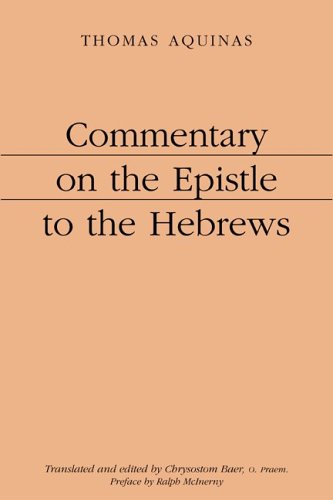 Cover for Thomas Aquinas · Commentary on the Epistle to the Hebrews (Paperback Book) (2006)
