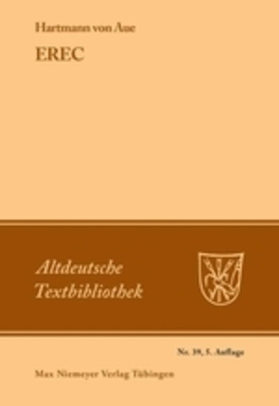 Cover for Hartmann Von Aue · Erec - Altdeutsche Textbibliothek (Paperback Book) [5th 5. Auflage edition] (1972)