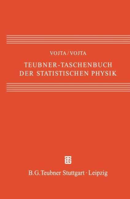 Cover for G Nter Vojta · Teubner-taschenbuch Der Statistischen Physik (Hardcover Book) [German, 2000 edition] (2000)