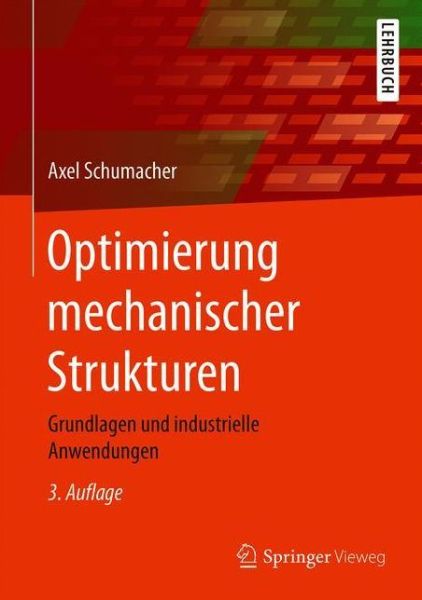 Cover for Schumacher · Optimierung mechanischer Strukturen (Buch) (2020)