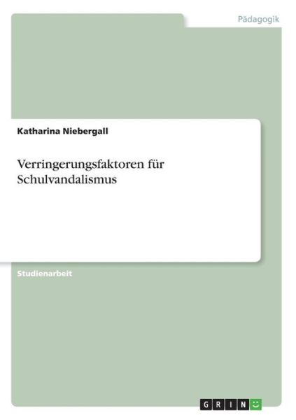 Cover for Niebergall · Verringerungsfaktoren für Sc (Book)