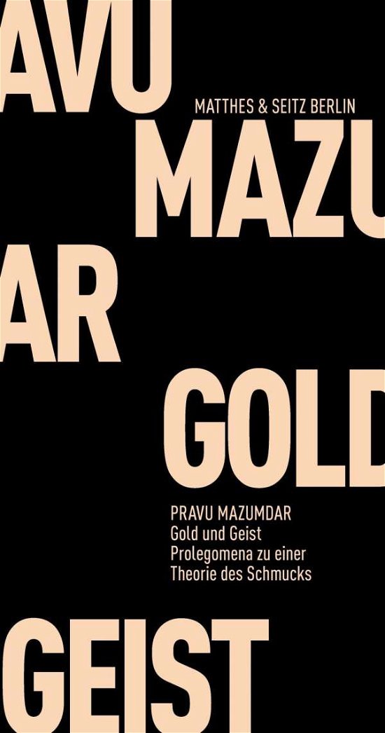 Cover for Mazumdar · Gold und Geist (Book)