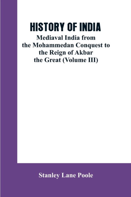 Cover for Stanley Lane Poole · History of India (Paperback Book) (2019)