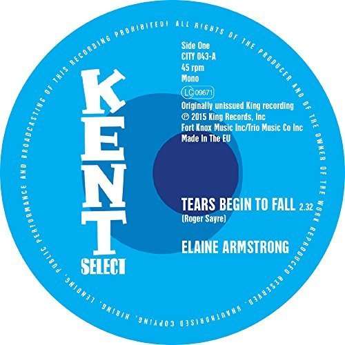 Cover for Elaine Armstrong · Tears Begin to Fall (7&quot;) (2016)