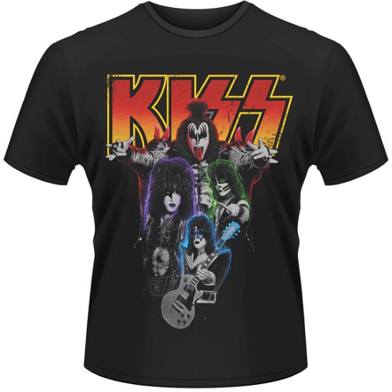 Cover for Kiss · Neon Band Black (T-shirt) [size M] [Black edition] (2015)