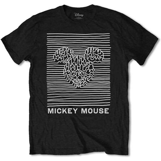 Cover for Mickey Mouse · Mickey Mouse Unisex T-Shirt: Unknown Pleasures (Black) (T-shirt) [size S] [Black - Unisex edition] (2017)