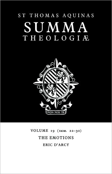 Cover for Thomas Aquinas · Summa Theologiae: Volume 19, The Emotions: 1a2ae. 22-30 (Paperback Book) (2006)