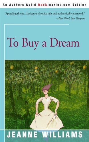 Cover for Jeanne Williams · To Buy a Dream (Pocketbok) (2000)
