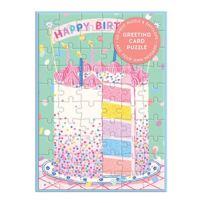 Confetti Birthday Cake Greeting Card Puzzle - Galison - Books - Galison - 9780735378278 - February 2, 2023