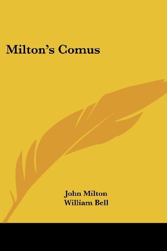 Cover for William Bell · Milton's Comus (Paperback Book) (2007)