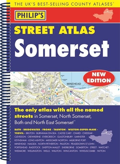 Cover for Philip's Maps · Philip's Street Atlas Somerset (Spiral Book) (2016)