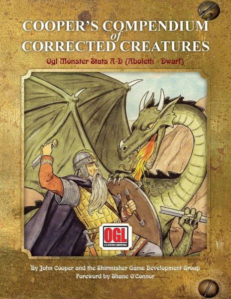 Cover for John Cooper · Cooper's Compendium of Corrected Creatures: Ogl Monster Stats a - D (Aboleth - Dwarf) (Paperback Book) (2015)